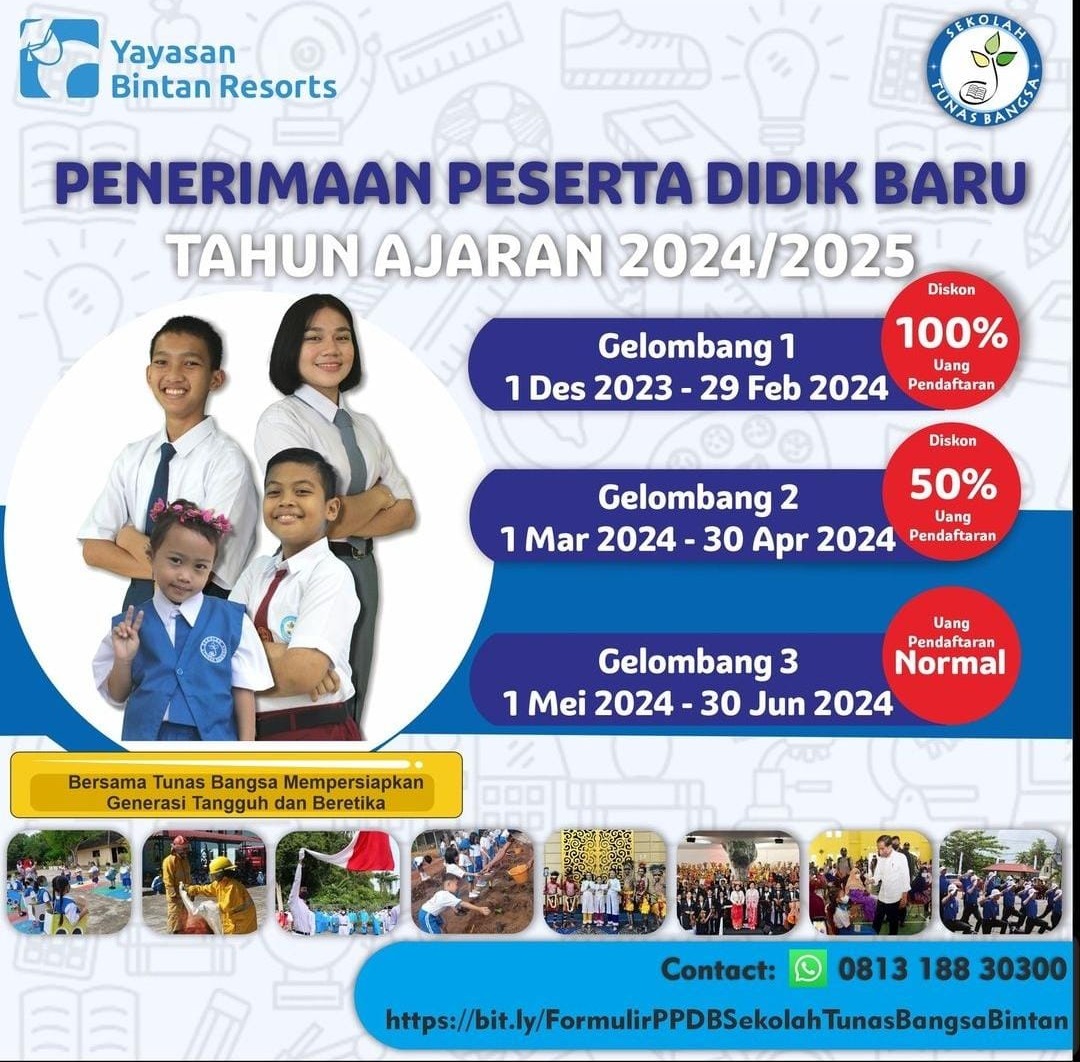 PENERIMAAN PESERTA DIDIK BARU SMA TUNAS BANGSA TAHUN PELAJARAN 2024/2025