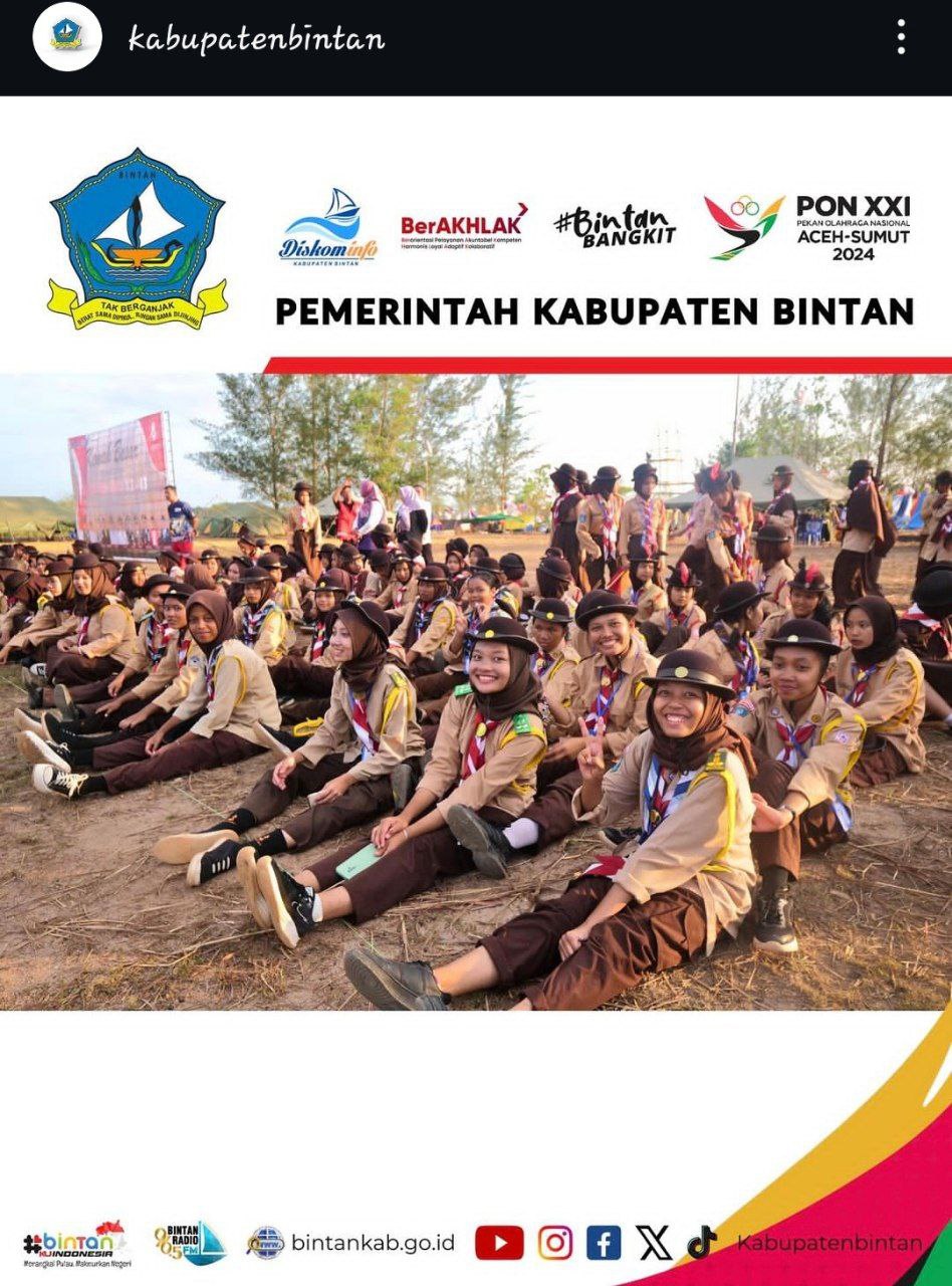 Pramuka SMA Tunas Bangsa Ikuti Kemah Besar (Kemsar) di Bumi Perkemahan Tembeling Bintan